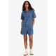 Jeanskleid LEVI'S "SS HERITAGE ROMPER" Gr. XS (34), N-Gr, playday jumpsuit Damen Kleider Jeanskleider