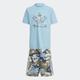 T-Shirt & Shorts ADIDAS ORIGINALS "SHORT TEE SET" Gr. 110, blau (clear sky) Kinder KOB Set-Artikel