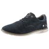Schnürschuh MUSTANG SHOES, Herren, Gr. 42, blau (navy), Lederimitat, Textil, casual, Schuhe, Freizeitschuh, Halbschuh, Schnürschuh mit Perforation