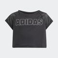 T-Shirt ADIDAS SPORTSWEAR "JG CRPD T" Gr. 170, schwarz-weiß (black, white) Kinder Shirts T-Shirts