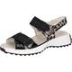 Sandale WALDLÄUFER "H-Trixi" Gr. 40, schwarz (schwarz kombiniert) Damen Schuhe Sandalen