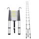 Durable Stepladders Telescopic Ladder Tall Aluminum Telescoping Ladder With Detachable Hook, Climb Extension Ladders For 8M/ 7M/ 6M/ 5M/ 4M/ 3M/ 2M/ 1M Rooftops Home, Extra Wide Step (Size : 3.4M/11