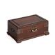 NOALED Multifunctional Vintage Mahogany Jewelry Box Mirror with Lock Ladies Jewelry Box Suitable for Storage of Jewelry and Cosmetics