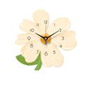 BybAgs Flower Shaped Hanging Clock Large Number Wall Clock and European Style Wall Clock for School Decor Gift Bedroom Kitchen (Color : Natural, Size : 48CM/19IN_A)