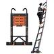 Telescoping Ladder, DIY Multi Purpose Extension Ladder Folding Portable Loft Ladder Aluminium Alloy Ladder 330 Lb Capacity Stepladder (Color : Black, Size : 3.5m) surprise gift