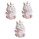 TOYANDONA 3pcs Unicorn Piggy Bank Decorative Saving Pot Desktop Saving Jar Coin Bank Piggy Bank for Piggy Bank for Cash Cat-shaped Piggy Bank Preservation Jar Resin Child White Cartoon