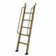 step stool 66 Inch Tall RV Bunk Ladder with Removable Rotation Hook &Handrail,Heavy Duty Bed Ladder for Dorm Bed&Loft Bed,Portable Library Ladder,Load 150KG (Color : Silver) (Gold)