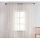 Gualiy Semi-Sheer Curtains 2 Panels, Window Curtain 107x138CM with Simple Flowers Pattern Living Room Curtains White Window Curtains for Living Room Bedroom
