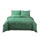 Green Chic Duvet Cover Bedding Set Comfortable Oversized 3pc Down Comforter Quilt Cover 1 Duvet Cover+2 Pillowcases For Double Bed With Zipper (Color : A, Size : Twin 175X220cm(69X86inch))