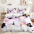 King Size Duvet Cover Sets Unicorn Yellow Pink Duvet Cover King Size Microfiber Duvet Cover Sets with Hidden Zipper Closure King Size Bedding Washable King Size Duvet Cover+2 Pillow Cases (50x75cm)