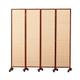 Dorm Room Privacy Divider 4 Panel, Folding Partition Room Separator For School, Church, Office, Kids Room, Studio & Conference, Pet Door Partition Panel, (Color : Wheels Base Tall 170Cm/67 In)