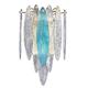 FAZRPIP Modern Crystal Wall Sconces Luxury Wall Mount Lamp with Colorful Crystal Glass Leaf Shade, Elegant Crystal Wall Lamp for Living Room Hallway Bedside Bathroom Vanity Light