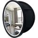 ZGPjubilant Bathroom Mirror Cabinet With LED Lights,Bathroom Wall Cabinet, Round mirror cabinet bathroom wood,Wall-Mounted Round Vanity Mirror, Smart switch,Black,60cm (Black 60cm)