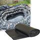 HDPE Pond Liner Pond Skins Black Fish Pond Liner 3x3ft 7x23ft 10x13ft 16x23ft 16x16ft, For Fish Ponds, Small Ponds, Fountains, Waterfall And Garden Fish Pond Membrane (Size : 4X12M)