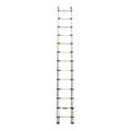 Durable Ladder Telescoping Extension Ladder,Aviation Aluminum Telescopic Ladder,150-630Cm Foldable Engineering Safety Ladder,With 2 Detachable Hooks To Make The Ladder Stronger(Color:Silver,Size:5.5