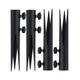 F Fityle 4x Torch Stakes Ground Stakes Solar Lights Spikes Lawn Universal Light Stakes Durable Courtyard Heavy Duty Black Flag Stakes