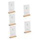 ULTECHNOVO 5pcs Acrylic Table Card Sign Holder Poster Holder Acrylic Brochure Holder Sign Stands for Display Paper Holder Document Holder Clear Stand for Display The Sign Wooden Desktop A5