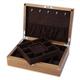 NOALED Ring Box Double Layer Black Walnut Solid Wood Jewelry Storage Boxs Jewelry Accessories Necklace Ring Display Box Ring Boxes For Jewellery