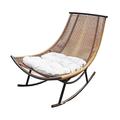 Garden Swing Chair Balcony Rocking Chair, Adult Leisure Rattan Outdoor Lounge Chair, Living Room Sofa Chair, Lazy Person Chair Porch Swings