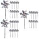 Mipcase 30 Pcs Reflective Bird Windmill Lawn Wind Spinners Pinwheels Wind Spinner for Yard Spinner Decor Garden Decor Drive Away Birds Plastic Decorative Style To Rotate