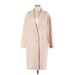 Leith Coat: Long Ivory Solid Jackets & Outerwear - Women's Size Large