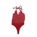 Band of Gypsies Bodysuit: Red Tops - Women's Size Small