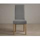 Scroll Back Charcoal Grey Fabric Dining Chairs