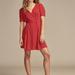 Lucky Brand Short Sleeve Dot Mini Dress - Women's Clothing Dresses Mini Dress in Red Dot, Size M