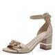 MARCO TOZZI Damen Sandalen mit Absatz Hinten geschlossen aus Leder, Beige (Cream), 41 EU