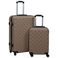 AIJUUKJP Others Luggage & Bags Suitcases-Hardcase Trolley Set 2 pcs Brown ABS