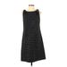 Elle Casual Dress - A-Line High Neck Sleeveless: Black Dresses - Women's Size X-Small