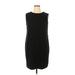 Faded Glory Casual Dress - Mini Crew Neck Sleeveless: Black Solid Dresses - Women's Size X-Large