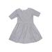 Bella Bliss Dress - A-Line: Gray Stripes Skirts & Dresses - Kids Girl's Size 14