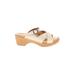 Dansko Mule/Clog: Slide Platform Feminine Tan Solid Shoes - Women's Size 37 - Open Toe