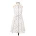 HD in Paris Casual Dress - Shirtdress: White Print Dresses - Women's Size 0