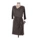 Adrianna Papell Cocktail Dress - Wrap: Gray Dresses - Women's Size 6
