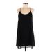 C'est Toi Casual Dress - Mini: Black Solid Dresses - Women's Size Medium