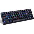 HUIOP Computer input keys, CK61 RGB Mechanical Gaming Keyboard OUTMU Red Switches Keyboard 61 Keys Anti-ghosting with Backlight for Gaming Black,CK61