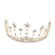 FRCOLOR Pack of 3 Crown Styling Hair Clips Hair Bands Hair Supply Crystal Tiara Women's Hair Clips Hair Accessories for Women Silver Hair Clips Miss Alloy Modelling Rhinestones