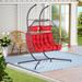 2 Person Wicker Swing Double Egg Chair with Stand, Hanging Egg Chair Hammock Chair Twins Basket Hanging Chair