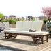 Outdoor Adjustable Patio Wooden Daybed Sofa Chaise Lounge w/Cushions