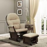 Linen Modern Nursery Glider Rocking Recliner Chair with Ottoman