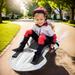 24V Kids Ride On Electric Scooter W/ Helmet Knee Pad,Spray Function,Music,Light