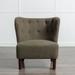 Wing-back Accent Chair Sofa Teddy Single Sofa Green Lounge Chair Modern Lobby Chair Fireside Chair Vanity Chairs Sofa Stool