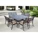 Nassau 9-Piece Patio Dining Set with Sesame Cushions and 64'' Square Dining Table