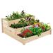 Wood Raised Garden Beds, 3-Tier Garden Troughs Planters Detachable - 48.6" x 48.6" x 21"(L x W x H)