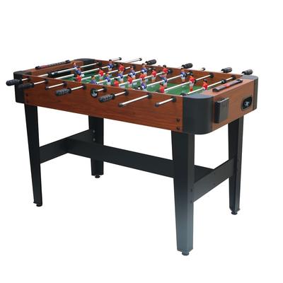 4FT Wood Foosball Soccer Game Table with Folding Drink Holders