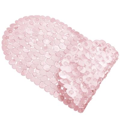 Pink Stone Pebbles Vinyl Non-Slip Bathtub Shower Mat With Suction Cups -26