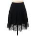 Isaac Mizrahi for Target Casual A-Line Skirt Knee Length: Black Print Bottoms - Women's Size 18