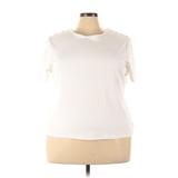 Liz Claiborne Short Sleeve T-Shirt: Ivory Tops - Women's Size 3X